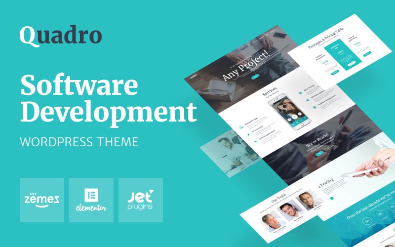 90 quadro software company wordpress theme