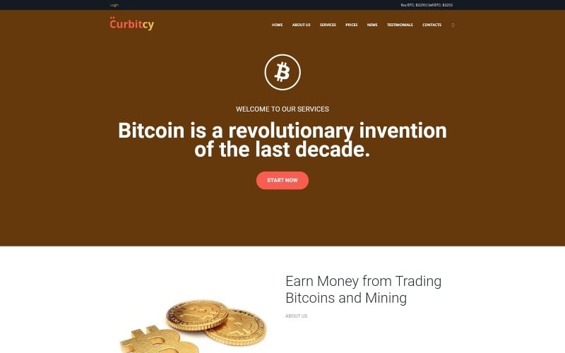 920 curbitcy bitcoin landing wordpress elementor theme