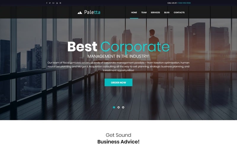 939 paletta corporate and business wordpress theme