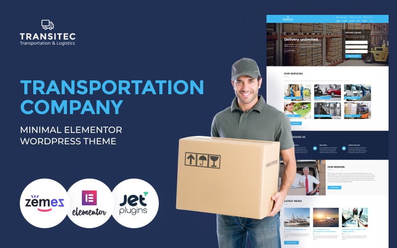 98 transitec transportation multipurpose minimal wordpress elementor theme
