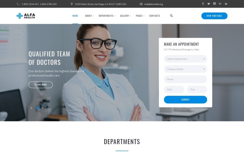 alfa health doctor multipage html modern website template 58318 0 original 1