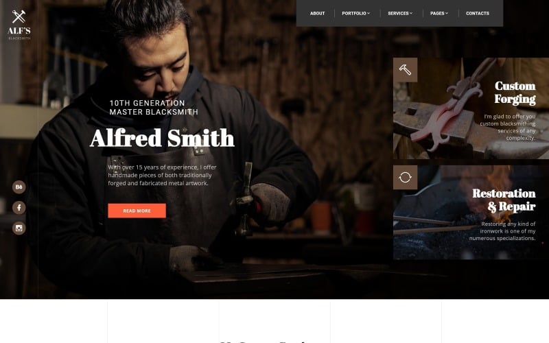 alfs personal page modern multipage html website template 84789 0 original