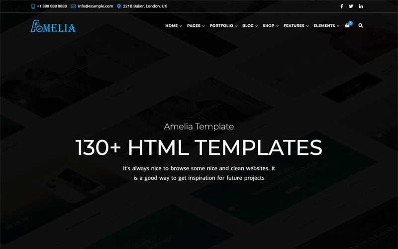 amelia all in one business website template 98275 original