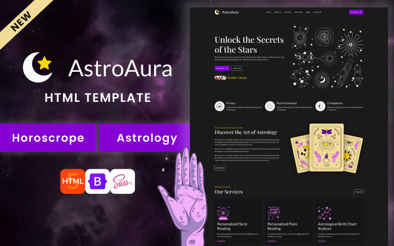 astroaura astrology and horoscope responsive html 5 template 491285 original