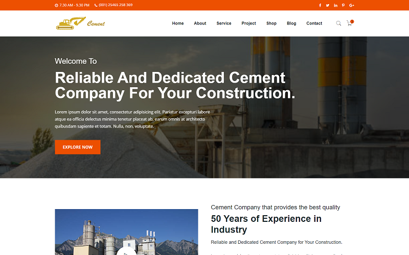 cement manufactur html template 322650 original
