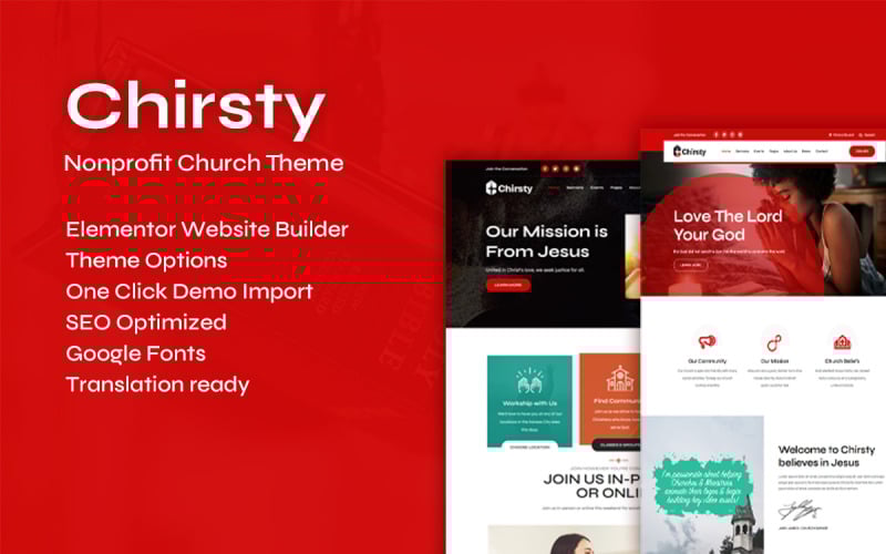chirsty multipurpose nonprofit church wordpress theme 232140 original