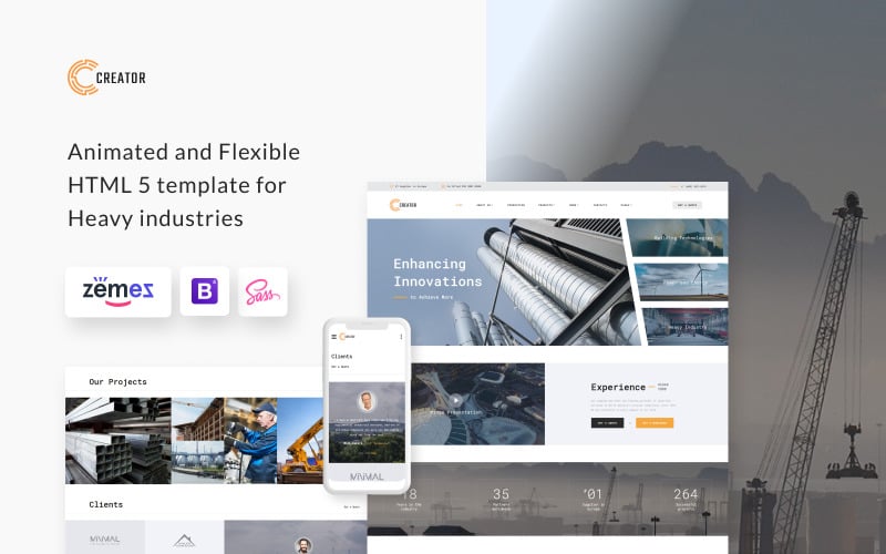 creator metalworking company multipage website template 64346 3 original