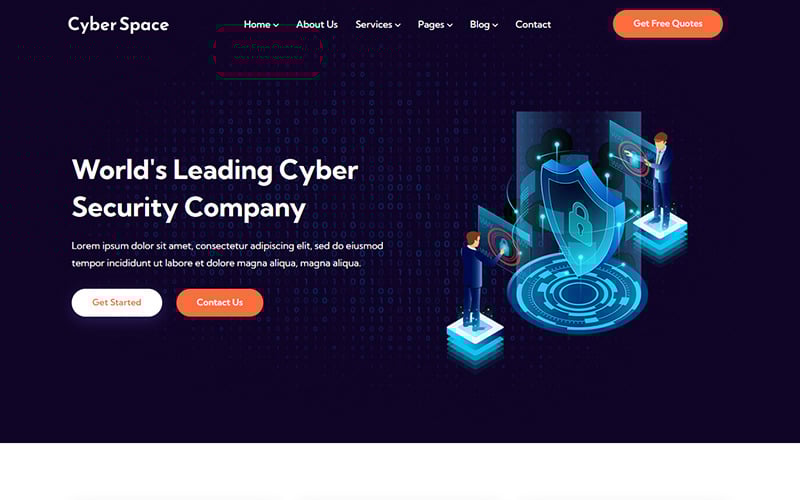 cyberspace cyber security services html5 template 272310 original