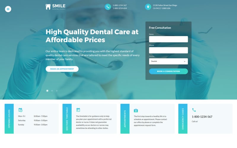 dentistry responsive website template 48986 original
