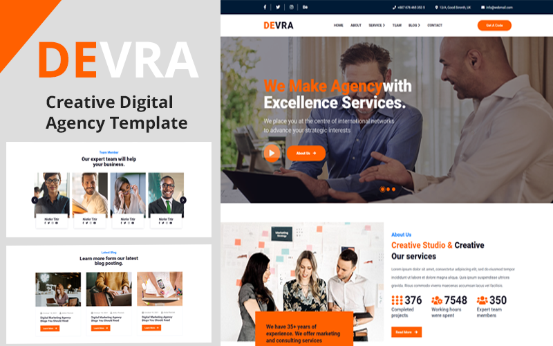 devra creative digital agency website template 209552 2 original