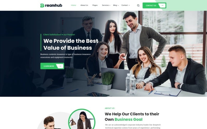 dreamhub corporate company agency html5 template 349442 original