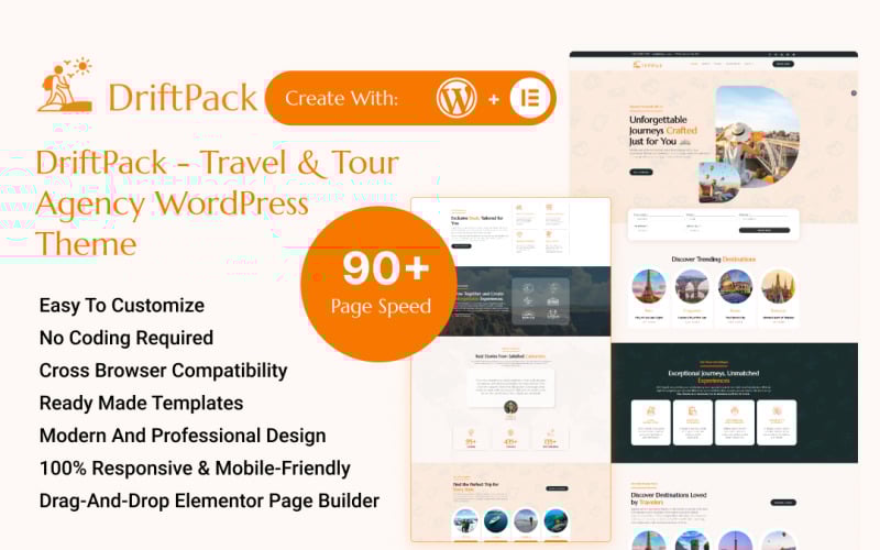 driftpack travel amp tour agency wordpress theme 514874 original