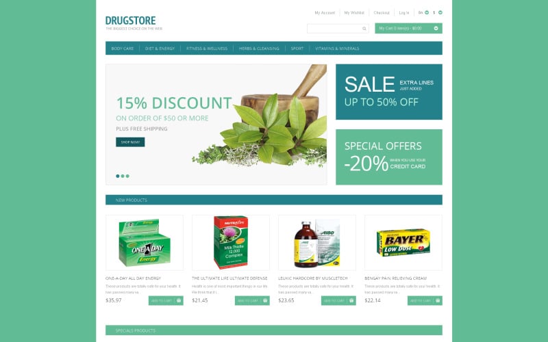drugstore magento theme 47325 original