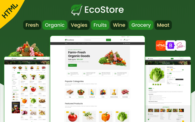 ecostore online grocery store amp organic food html website template 469013 original