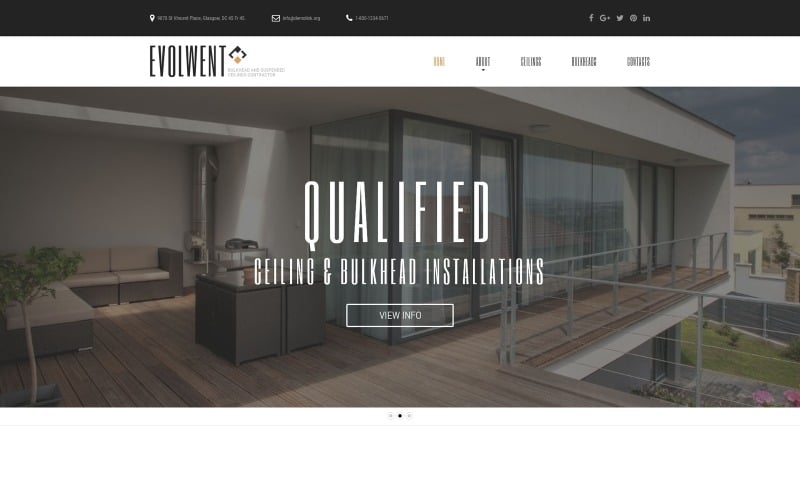 evolwent interior design responsive modern html website template 55224 0 original