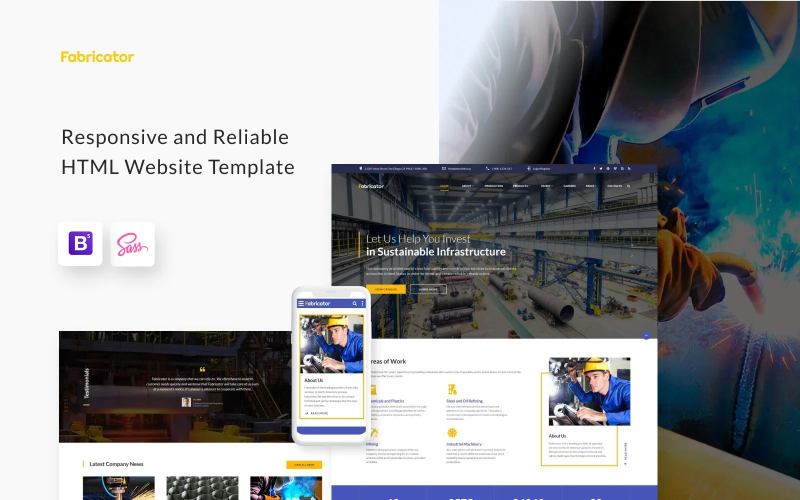 fabricator industrial company html5 website template 60101 5 original