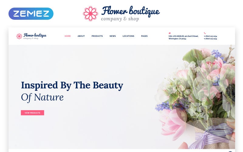 flower boutique multipage html5 website template 68654 original