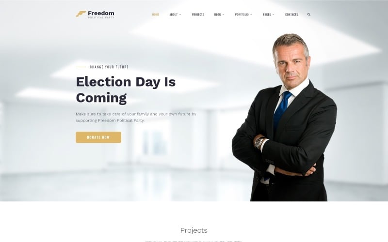 freedom political party multipage html website template 62320 0 original