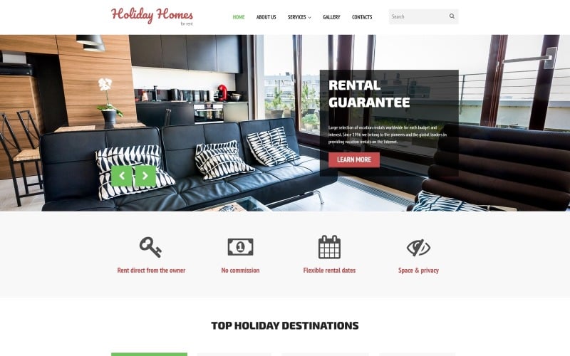 holiday homes for rent website template 58447 0 original