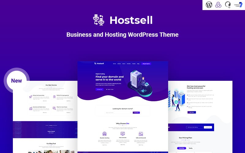 hostsell business and hosting responsive wordpress theme 172970 original