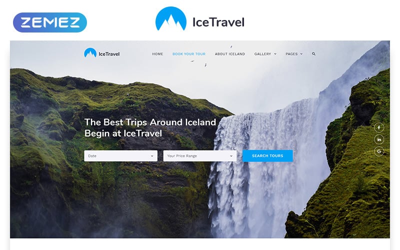 ice travel travel agency multipage classic html5 website template 58702 original