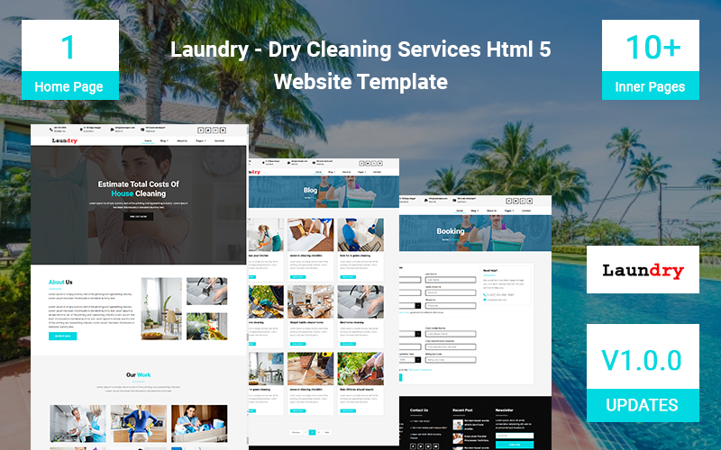laundry dry cleaning services html 5 website template 110601 2 original