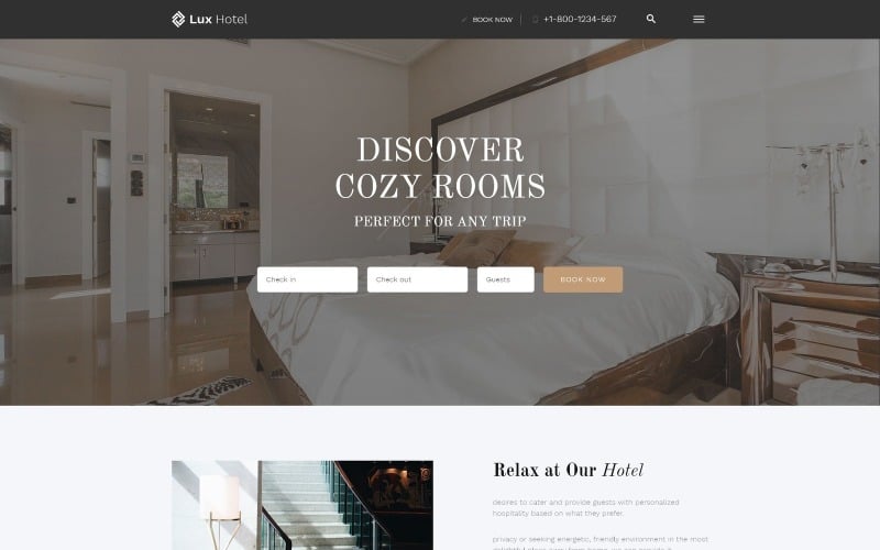 lux hotel hotel multipage html5 website template 52815 2 original 1