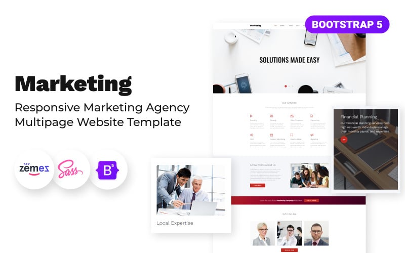 marketing agency responsive marketing agency multipage website template 69397 3 original