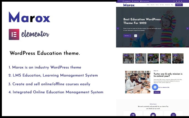 marox academics and education lms wordpress theme 228892 original 1