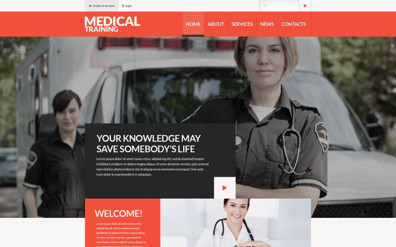 medical training school website template 52568 original
