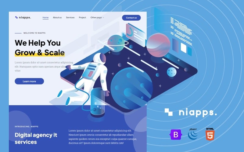 niapps multipurpose agency it services bootstrap template 268493 original