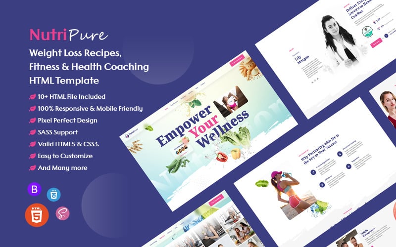 nutripure weight loss recipes fitness amp health coaching html template 501168 original