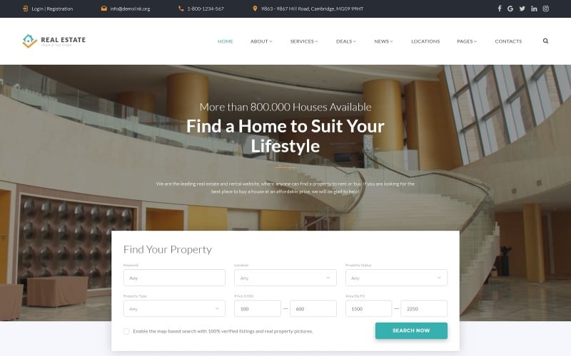 real estate efficient housing accommodation multipage html website template 58633 0 original 1