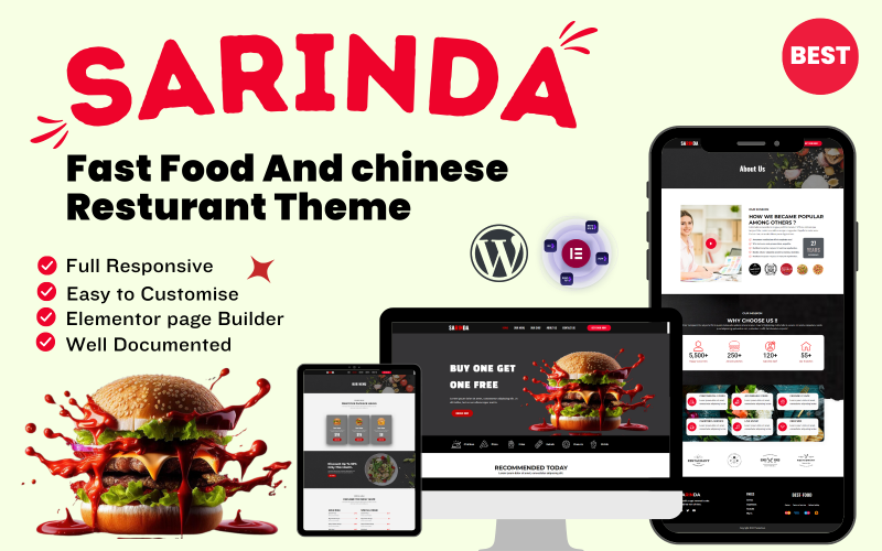 sarinda fast food and chinese restaurant fully responsive wordpress theme 331068 original