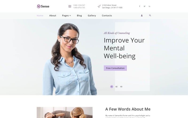 sense psychologist multipage clean joomla template 89037 0 original