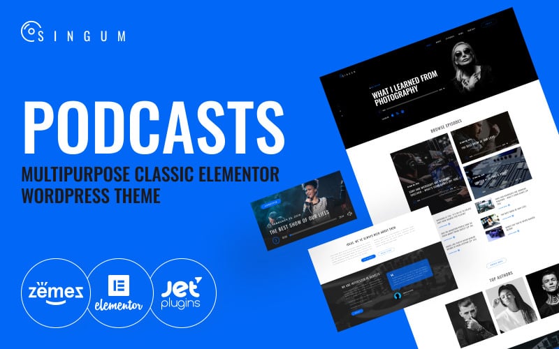 singum podcaster multipurpose classic wordpress elementor theme 82015 3 original