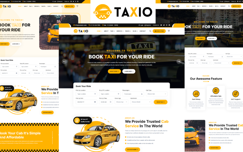 taxio online taxi service html5 template 319526 original