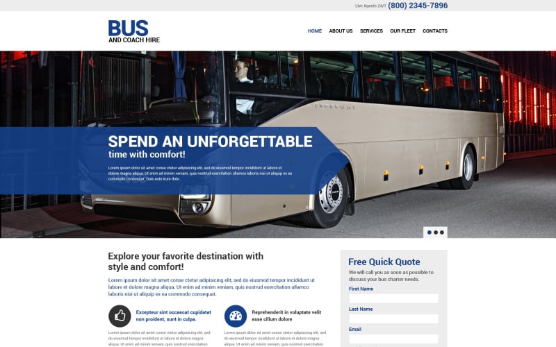 transportation responsive website template 49407 original