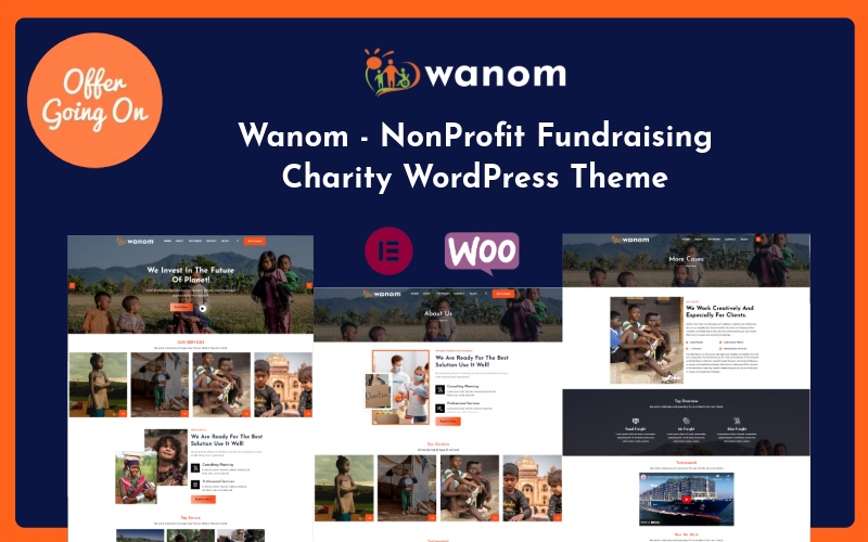 wanom nonprofit fundraising charity wordpress theme 430130 original