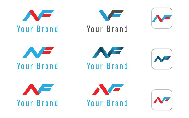 a and v n or nf creative logo design vector original