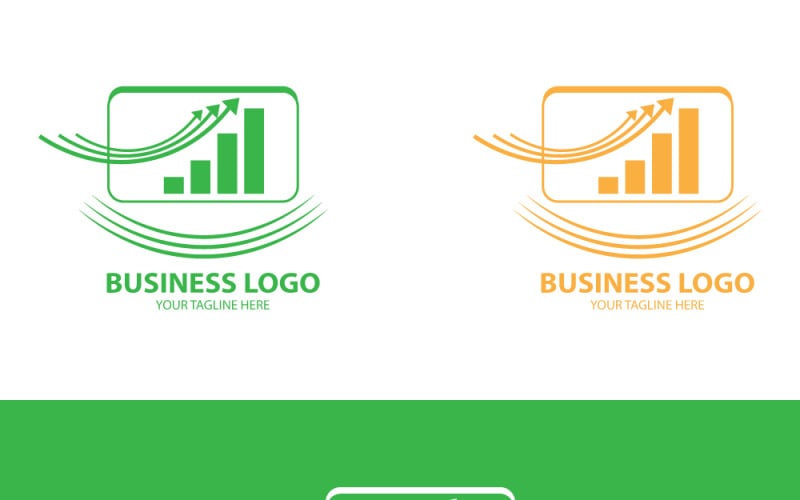 a business growth logo with chart for your business and company brand identity original