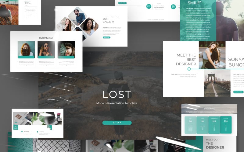 a lost presentation powerpoint template original