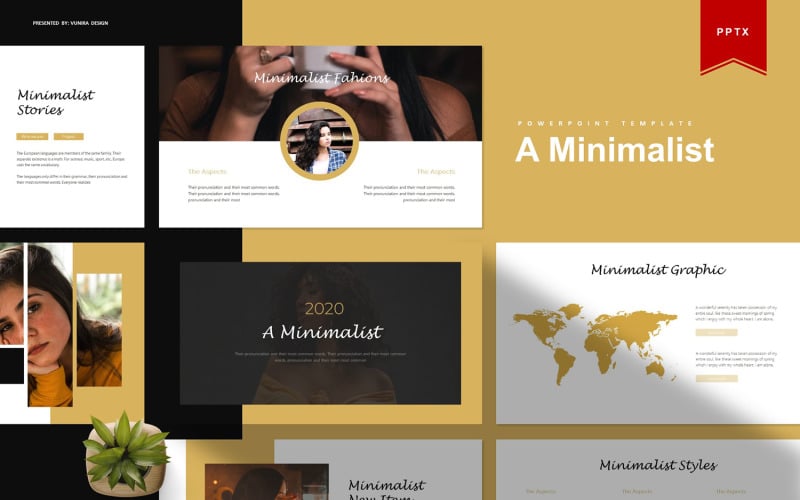 a minimalis powerpoint template original