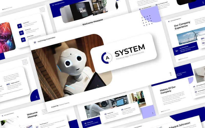 a system technology powerpoint template original