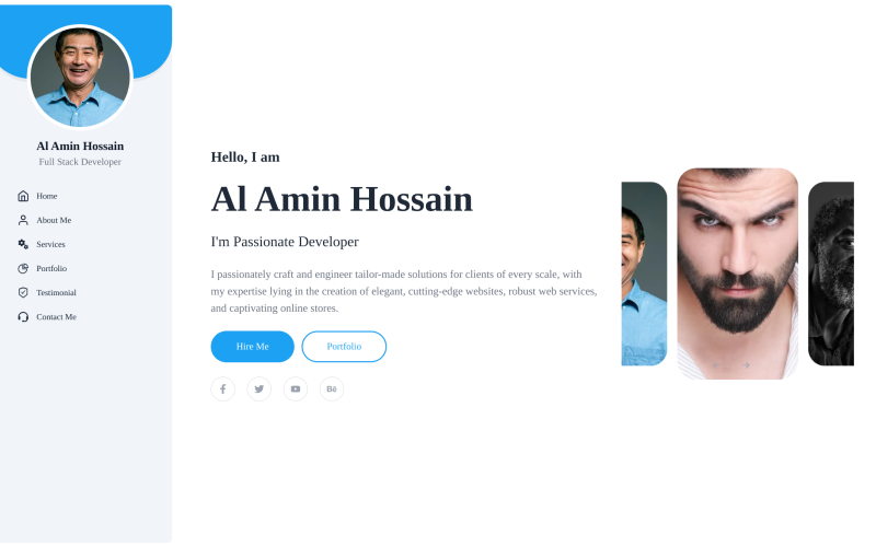 ah portfolio website built with nextjs and tailwindcss original