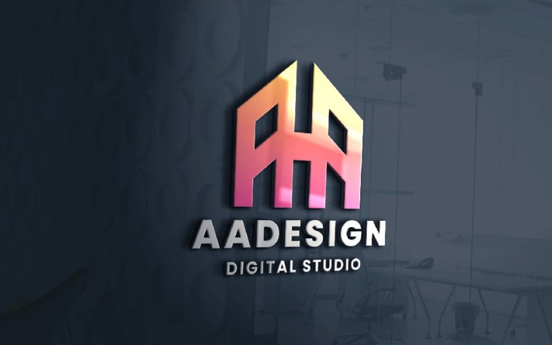 aa design letter a and a pro logo original