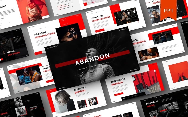abandon business powerpoint template original