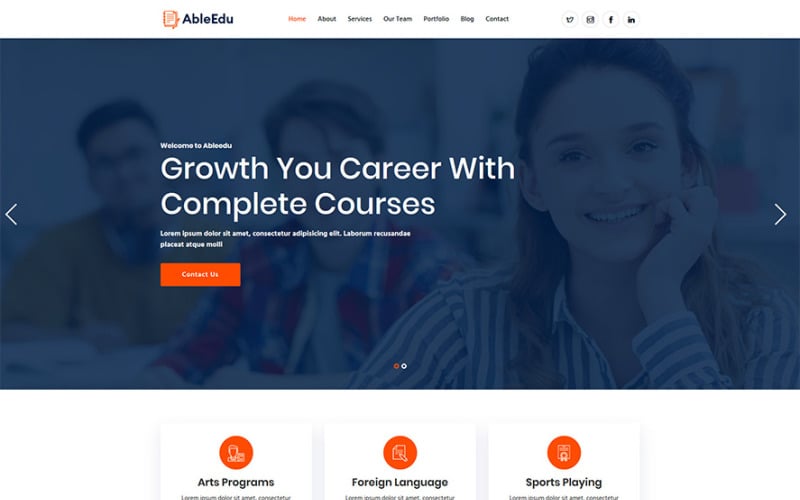 ableedu landing page template original