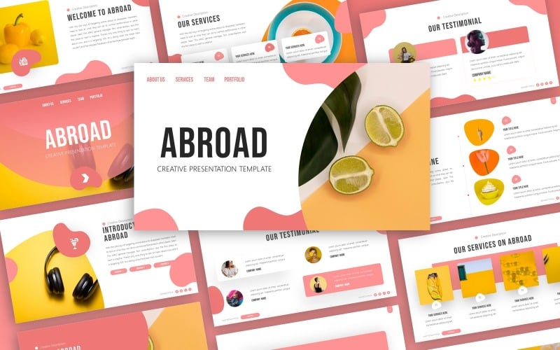 abroad creative multipurpose powerpoint template original