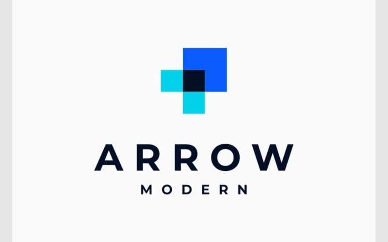 abstract arrow up digital modern logo original